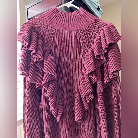 Prologue Sweaters - PROLOGUE Ruffled Sweater
